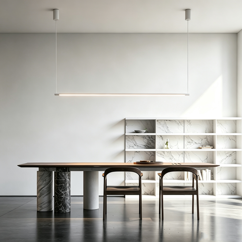 86cm dæmpbar spisebordslampe - Hvid, 11W LED, inkl. wireophæng