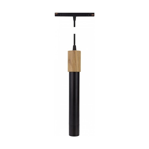 12W System Shift Hangit Wood pendel - Sort, 25°, CCT switch, 90cm kabel