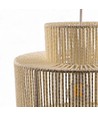 Beige Ø30cm pendel - E27 fatning, 2m ledning, flettet papirsnor