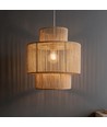 Beige Ø30cm pendel - E27 fatning, 2m ledning, flettet papirsnor
