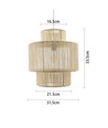 Beige Ø30cm pendel - E27 fatning, 2m ledning, flettet papirsnor