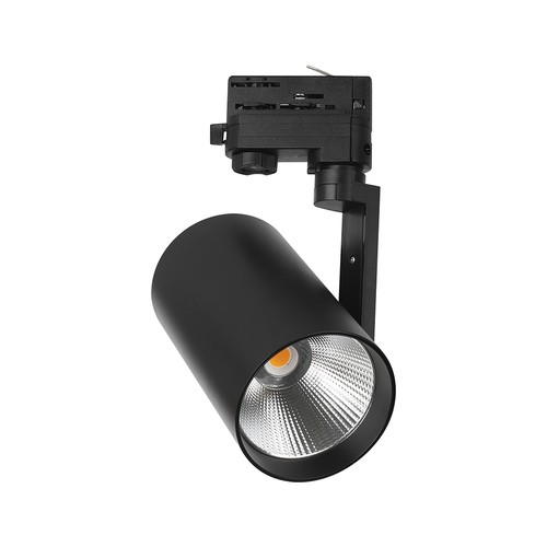 35W 3-faset LED skinnespot - Sort, 4000K, Cree chip, 6 års garanti