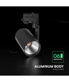 35W 3-faset LED skinnespot - Sort, 4000K, Cree chip, 6 års garanti