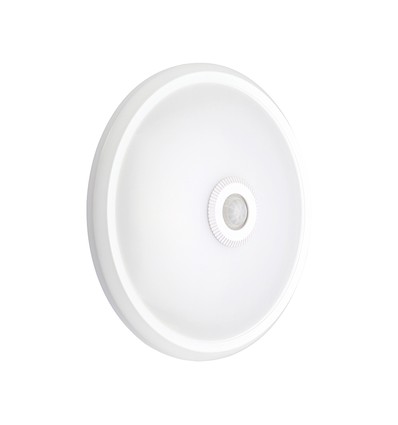 12W LED sensorlampe - Rund, PIR sensor, Cree chip, hvid, 6400K