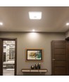 12W LED sensorlampe - PIR sensor, Cree chip, firkantet, hvid, 3-i-1