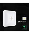 12W LED sensorlampe - PIR sensor, Cree chip, firkantet, hvid, 3-i-1