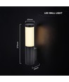 V-Tac 6W LED væglampe - IP44, 3000K, udendørs