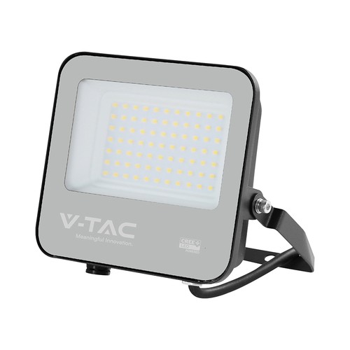 50W LED projektør - 185lm/W, Cree chip, sort, 6 års garanti