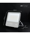 100W LED projektør - 185lm/W, Cree chip, sort, 6500K, 6 års garanti