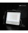 200W LED projektør - 185lm/W, CREE chip, 4000K, sort, 6 års garanti