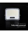 V-Tac 12W solcelle LED projektør - IP65, sort, 3-i-1