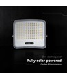 20W LED projektør med solcellepanel - IP65, sort, 3-i-1, udendørs