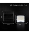 V-Tac 25W LED projektør med solcelle - IP65, sort