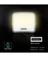 V-Tac 25W LED projektør med solcelle - IP65, sort