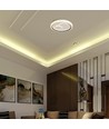 V-Tac 2x30W LED dekorativ loftslampe - Dæmpbar, 3-i-1 CCT, RF fjernbetjening, hvid/grå