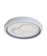 V-Tac 60W dekorativ LED loftslampe - Dæmpbar, CCT, fjernbetjening, hvid/grå