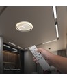 V-Tac 60W dekorativ LED loftslampe - Dæmpbar, CCT, fjernbetjening, hvid/grå