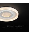V-Tac 2x40W dekorativ LED loftslampe - Dæmpbar, 3-i-1, fjernbetjening, hvid