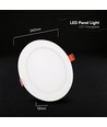 V-Tac 22W rundt LED indbygningspanel - CCT, Cree chip, 6 års garanti