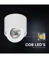 V-Tac 12W LED påbygningsspot CCT - IP44, hvid, Cree chip