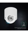 V-Tac 12W LED påbygningsspot CCT - IP44, hvid, Cree chip