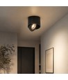12W LED påbygningsspot - IP44, sort, CCT, Cree chip