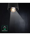 V-Tac 18W LED påbygningsspot - IP44, sort, CCT, Cree chip
