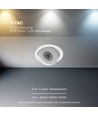 V-Tac 12W LED COB downlight CCT - IP44, Cree chip, hvid