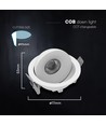 V-Tac 18W COB LED downlight - IP44, CCT, Cree chip, hvid, 6 års garanti