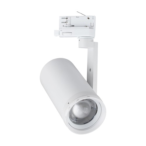 V-Tac 30W 3-faset CCT skinnespot - Zoombar 25°-50°, hvid