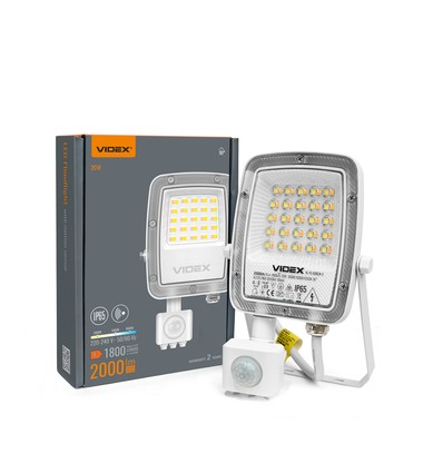 20W LED projektør med sensor - PIR, CCT