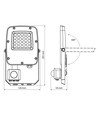 20W LED projektør med sensor - PIR, CCT