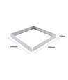 Høj ramme til 60x60 LED panel - Samles hurtigt, uden synlige skruer, hvid kant, 65mm høj