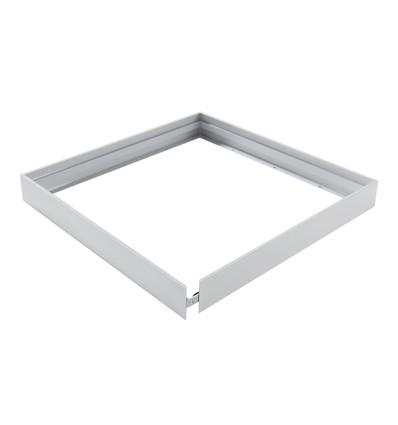 Høj ramme til 60x60 LED panel - Samles hurtigt, uden synlige skruer, hvid kant, 65mm høj