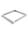Ramme til 60x60 LED panel - Hurtig samlesæt, plast hjørner, hvid kant, 62mm høj