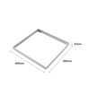 Ramme til 60x60 LED panel - Hurtig samlesæt, plast hjørner, hvid kant