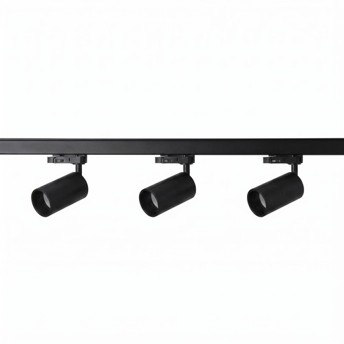3-Faset BASIC skinnesæt - 1m, Sort, 3-Spot, GU10, uden lyskilde