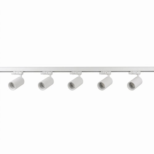 3-Faset BASIC skinnesæt - 2m, Hvid, 5-Spot, GU10, uden lyskilde