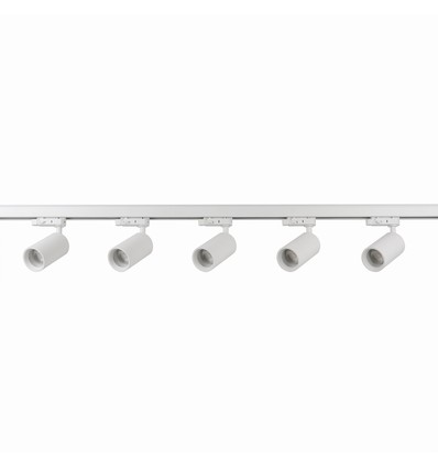 3-Faset BASIC skinnesæt - 2m, Hvid, 5-Spot, GU10, uden lyskilde