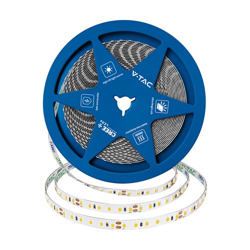 V-Tac 5m 12W/m LED strip - IP20, 4000K, Cree chip, 6 års garanti