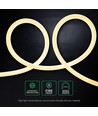 16W/m 360° rund Neon Flex LED strip - 24V, Ø25mm, 2700K