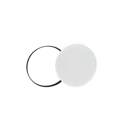24W LED loftslampe - Ø32cm, Højde: 5,2cm, hvid kant, inkl. sort ring