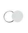 32W LED loftslampe - Ø38cm, Højde: 5,2cm, hvid kant, inkl. sort ring