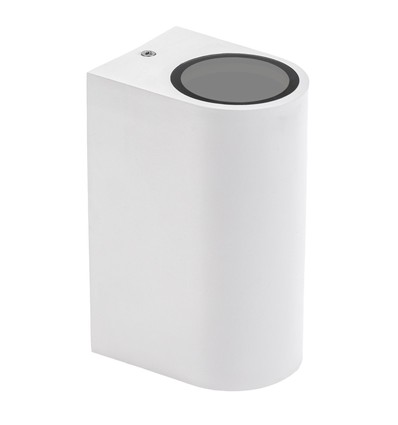 GU10 Væglampe med op/ned lys - IP54 udendørs, Hvid, Uden lyskilde