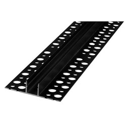 Alu / PVC profiler Aluprofil 13x13 til klinker/fliser - 2 meter, sort, inkl. sort cover