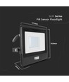 30W LED projektør med sensor - Samsung LED chip