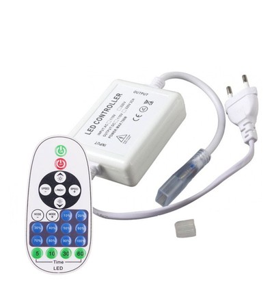 RF trådløs timer+dæmper med fjernbetjening - Inkl. endeprop, til 230V (Type X-2), memory funktion, maks. 50 m