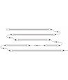 60cm 10W LED armatur, gennemfortrådet - IP65, Ø2,5cm