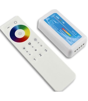 RGB+W controller med fjernbetjening - RF trådløs, 12V (192W), 24V (384W)