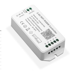 Smart Home Enheder WiFi RGB+W controller - Tuya Smart/Smart Life, uden fjernbetjening, Google Home/Alexa kompatibel, 12V (120W), 24V (240W)